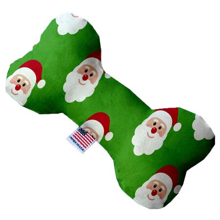 Mirage Pet Products Smiling Santa 10 in. Bone Dog Toy 1284-TYBN10